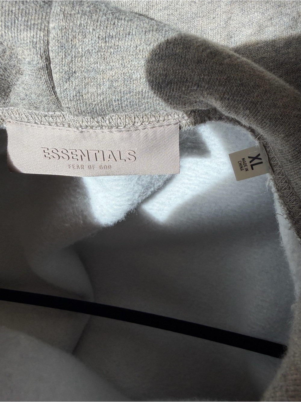 ESSENTIALS dark Oatmeal Hoodie - Picture 6 of 8